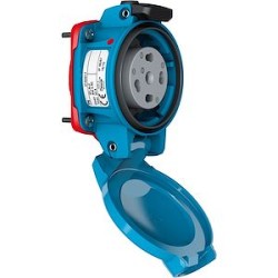 PN Socle Poly bleu Size.1 IP66/67 3P+T 30A 440V AC