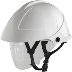 casque avec ecran facial integre blanc