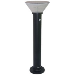 Borne solaire - B021 - Noire 80cm 500lm 3,5W 3000K - Lithium 4,5Ah/6,4V