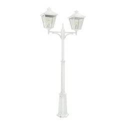 LONDON BIG MAT blanc 2x77W halogène max./E27 IP54 cl II ver. claire poly.