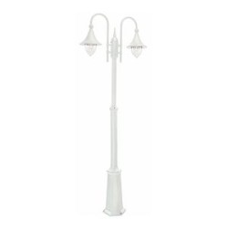 FIRENZE MAT blanc 2x57W halogène max./E27 IP54 classe II ver. claire polyc.