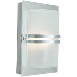 BASEL galvanisé 57W halogène max./E27 IP54 classe I verrerie givrée