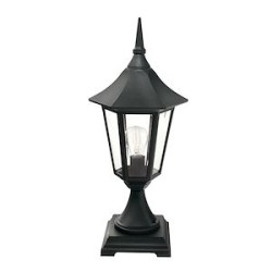 MODENA BORNE noir 77W halogène max./E27 IP54 cl II ver. claire polyc. H560mm