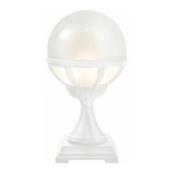 BOLOGNA BORNE blanc 46W halogène max./E27 IP54 cl II ver. opale polyc. H435mm