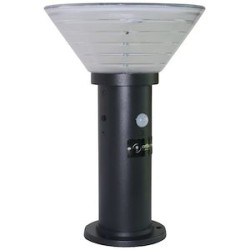 Borne solaire - B021 - Noire 38cm 500lm 3,5W 3000K - Lithium 4,5Ah/6,4V