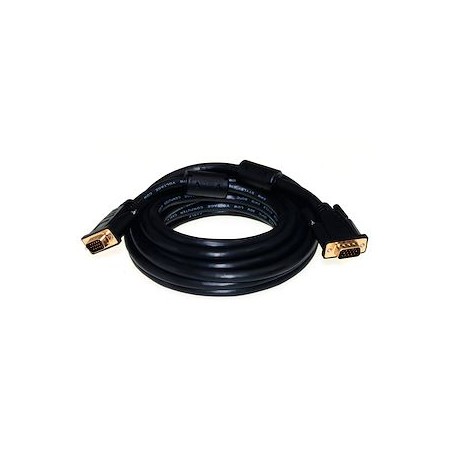 Cordon vidéo HD15 Mâle/Mâle 1,80 m noir