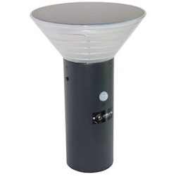 Borne solaire encastrable B021 Noire D110mm 38cm 500lm 3,5W 3000K Li 4,5Ah/6,4V