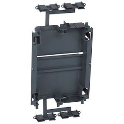 Support 6 modules appareil modulaire - goulotte DLP monobloc - couvercle 130mm