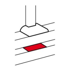 Complément de dérivation plane blanc pour goulottes DLP monobloc profondeur 65mm