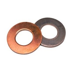 Rondelle bimétallique alu/cuivre-Diam ext: 30mm-Diam int: 13,2mm-Épaisseur: 2mm