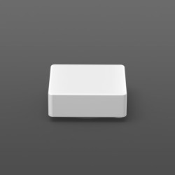 Verre de remplacement, Verre formé L 240 B 240 H 95 couleur: blanc