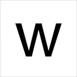 Chiffres en film plastique H 40 mm, Lettre minuscule w