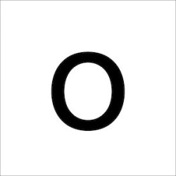 Chiffres en film plastique H 100 mm, Lettre minuscule o