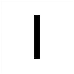 Chiffres en film plastique H 120 mm, Lettre majuscule I