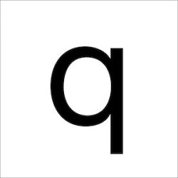 Chiffres en film plastique H 100 mm, Lettre minuscule q
