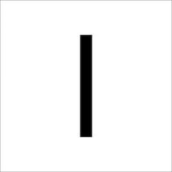 Chiffres en film plastique H 60 mm, Lettre minuscule l