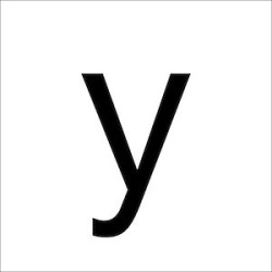 Chiffres en film plastique H 60 mm, Lettre minuscule y