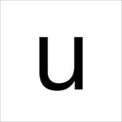 Chiffres en film plastique H 100 mm, Lettre minuscule u