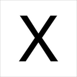 Chiffres en film plastique H 40 mm, Lettre majuscule X