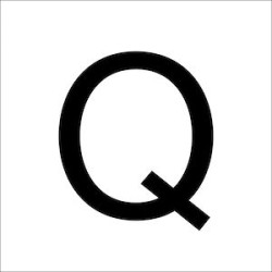 Chiffres en film plastique H 120 mm, Lettre majuscule Q