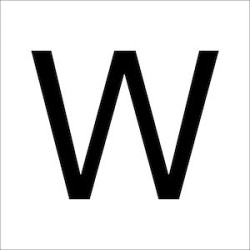 Chiffres en film plastique H 120 mm, Lettre majuscule W