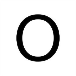 Chiffres en film plastique H 60 mm, Lettre majuscule O