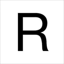 Chiffres en film plastique H 60 mm, Lettre majuscule R