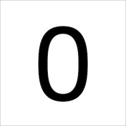 Chiffres en film plastique H 120 mm, Chiffre 0