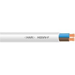 Câble souple H05VV-F cuivre 2X0,75 mm² Blanc en couronne de 50m