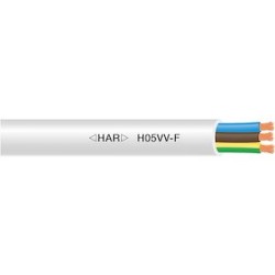 Câble souple H05VV-F cuivre 3G0,75 mm² Blanc en couronne de 50m