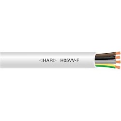 Câble souple H05VV-F cuivre 4G0,75 mm² Blanc en couronne de 50m
