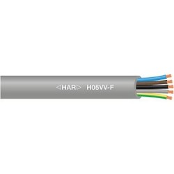 Câble souple H05VV-F cuivre 5G0,75 mm² Gris en couronne de 50m