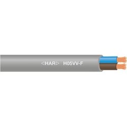 Câble souple H05VV-F cuivre 2X1,5 mm² Gris en couronne de 50m