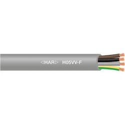 Câble souple H05VV-F cuivre 4G2,5 mm² Gris en couronne de 50m