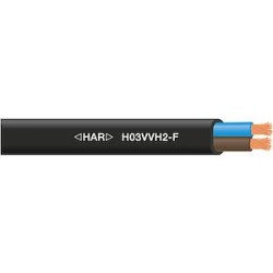 H03VVH2-F 2X0,75 NOIR C25M
