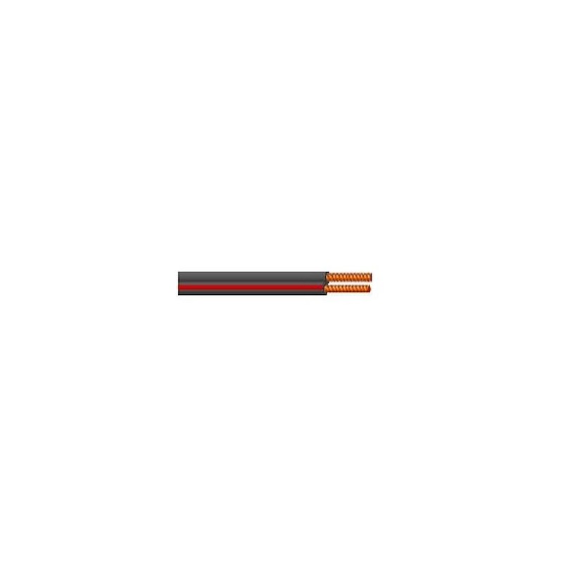 CABLE HAUT-PARLEUR ROND NOIR 2X2.5 C100M