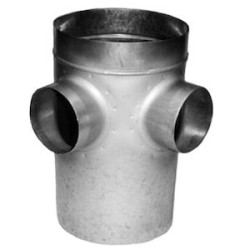 Collecteur étage aluminium 2 piquages 90° D160 mm