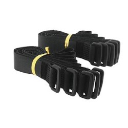 Lot de 10 colliers auto-agrippant à boucle de 290 x 20 mm noir