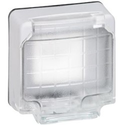 Adaptateur étanche Plexo IP66 composable pour mécanismes 2 modules Mosaic - gris