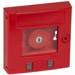 Coffret bris de glace coup de poing IP30 rouge avec 2 voyants - encastré