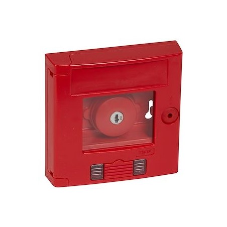 Coffret bris de glace coup de poing IP30 rouge avec 2 voyants - encastré