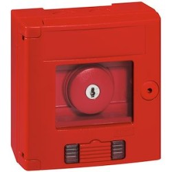 Coffret bris de glace coup de poing IP44 rouge avec 2 voyants - saillie