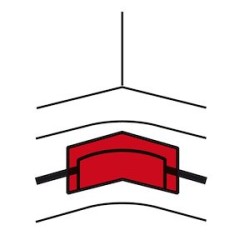 Accessoire pour angle intérieur pour câblage VDI sur goulottes DLP