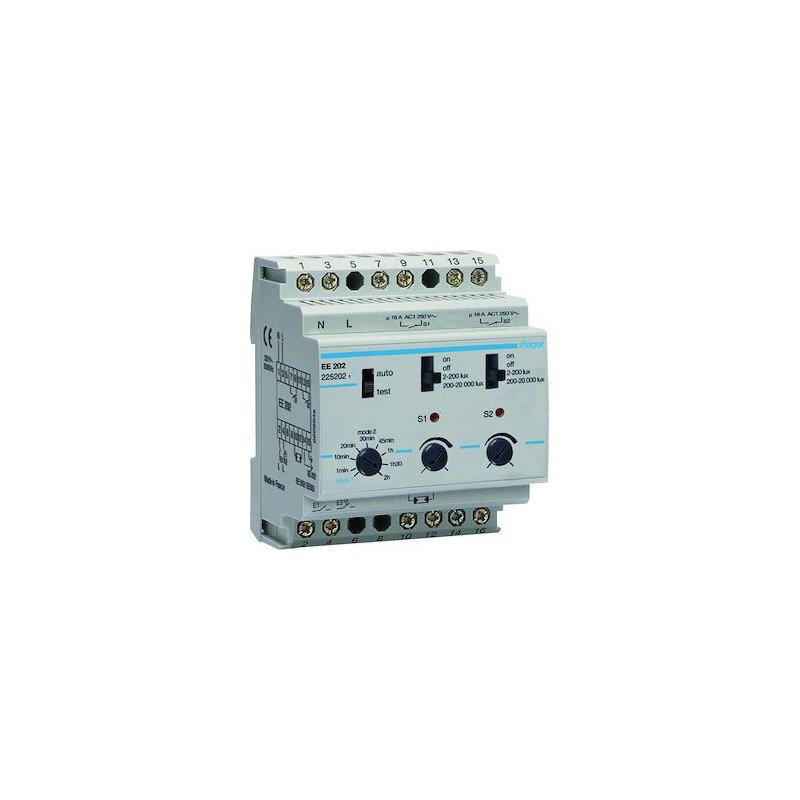 Interrupteur crépusculaire 2 voies cascadable