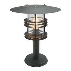 STOCKHOLM BIG noir 77W halogène max./E27 IP54 classe II verrerie claire polyc.