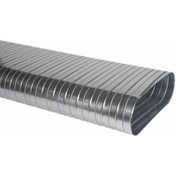 Conduit spiralés rigide oblong galvanisé CSRO de 3mètres - L360 x H80