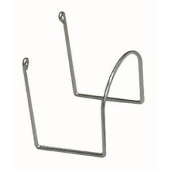 Support métallique au mur permettant de ranger le flexible en l'enroulant