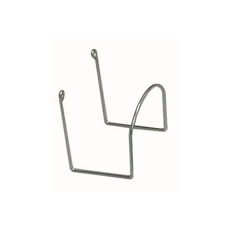 Support métallique au mur permettant de ranger le flexible en l'enroulant