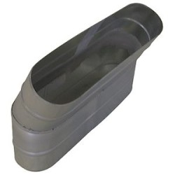 Coude vertical oblong galvanisé CVO à 30DEG - L 820mm x H 320mm