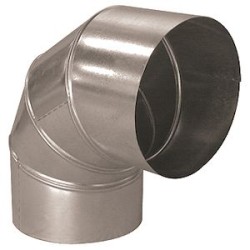 Coude rigide en aluminium 90DEG - diamètre 100 mm